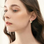 Beebeecraft 6 Paire de Boucles d'oreilles Créoles en Forme de Cœur en Laiton Plaqué Or 18 carats pour Femme Bijoux Cadeaux de Sa
