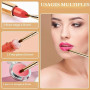 Abeillo Pinceau à Lèvres Rétractable Double Extrémité - Mini Pinceau Anti-Cernes, Rouge à Lèvres et Maquillage Brillant - Outil