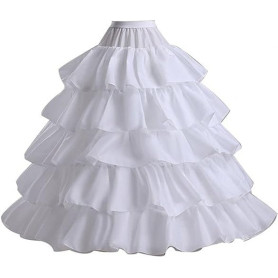 SSDH Jupon Crinoline à 4 Anneaux pour Robe de mariée 5 Volants Couches Robe de Bal Demi-Jupe sous-Jupe