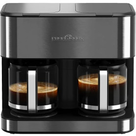ProfiCook® PC-KAD 1308 Machine à café double, 3,6 l, jusqu'à 32 tasses, 2 systèmes de percolation séparés, boîtier en acier inox