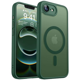 CANSHN Coque Magnétique pour iPhone 16e/iPhone 17e(6,1 Pouces), Compatible avec MagSafe, [Protection Complète de l'appareil Phot