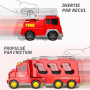 BLmukce Jouet Camion de Pompiers 5 en 1 pour Enfants, Transporteur à Friction avec 4 véhicules de Pompiers, Jouet de 1 2 3 Ans p