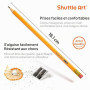 Shuttle Art Crayon Papier, Paquet de 350 Crayon HB, Pré-Taillés en Bois avec Gomme pour une Ecriture Douce pour le Dessin, le Cr