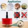 Yeepeo Scie Cloche 100mm, HSS M42 Bi-Métal Scies-cloches Bois, Scie à Trous Avec Adaptateur et Foret de Centrage idéale pour Boi
