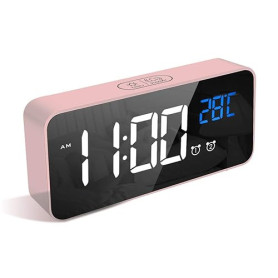 LATEC Réveil numérique avec LED température Affichage Horloge avec 10 Sons d'alarme Port de Charge USB gradateur de luminosité r