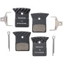 Lot de 2 plaquettes de frein de vélo avec ailettes de refroidissement pour Shimano 105 / GRX / SLX M7100 / XTR M9100 / DEORE XT
