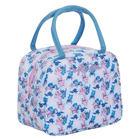 Sac à déjeuner Disney Stitch pour Femmes, Adultes, Adolescents Angel. Doublure Isotherme, Grande capacité, Sac à déjeuner pour D