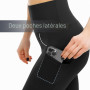 Leafigure Lot de 2 leggings de sport opaques taille haute avec poches pour entraînement, sport, yoga, course à pied | Lot de 2, 