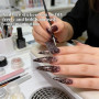 GZMAYUEN 20pcs Transferfolie Nägel Nagelsticker, 15ML Colle Foil Ongle - Avec Dentelle Ongle Nail Art Noir