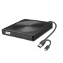 GERUI Lecteur DVD externe, graveur CD DVD USB 3.0 de type C Writer DVD/CD +/-RW Lecteur CD pour ordinateur portable de bureau av