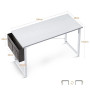 ODK Petits Bureau D'ordinateur, 100x48cm Bureau Informatique Table D'Étude Table D'Écriture pour Ordinateur, Chambre, Blanc