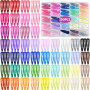 150 Pièces Barrettes à Cheveux, 50 Couleurs, Funtopia, 5 cm, Colorées, avec Étui de Rangement, Antidérapantes, en Métal, pour Fe