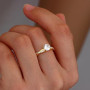 Adramata Bague Argent 925 Femme Reglable Bague Zircone Cubique Alliance Femme, Bague de Fiancailles Bague Promesse Mariage Bague