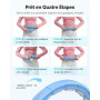 MERACH Hula Hoop pour Adultes avec Compteur de Calories, Hula Hoop Fitness Silencieux, Démontable, pour Tour de Taille 84-144 cm