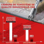 EZARC SC-5 Jeu de Fraise Rotative, Fraise en carbure avec tige de 6,35 mm, Lime rotative à double coupe en forme de cylindre à n