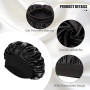 Bonnet Satin Cheveux Nuit, Bonnet Soie Cheveux Nuit Élastique pour Le Soin des Cheveux
