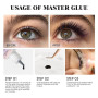 Natuhana Colle Extension Cils,0.5s Rapide Instantané Tenue 6-8 Semaines,5ml Étanche Extra Fort Adhésif,Noir