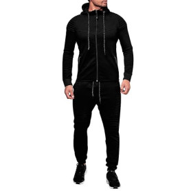 amropi Hommes Jogging Survêtement Sweat-Shirt à Capuche et Pantalon Combinaison de Sport