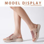 Uwowd Sandales Femme Été Confortables Claquettes Légères Ouvertes Pieds Chaussures Plage 36-42 EU