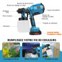 Pulvérisateur Kit de Peinture sans Fil 1000Ml, 500W Makita21V Pistolet Pulvérisateur Électrique HVLP Fonctionnant sur Batterie a