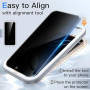 JETech Protection D'écran Anti-Espion pour iPhone 16 Pro 6,3 Pouces, Film en Verre Trempé avec Outil d'Installation Facile, Lot
