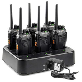 Retevis RT27 Talkie Walkies Professionnel, Longue Portée Talkie -Walkie Rechargeable avec Chargeur à 6 RMR 446 sans Licence, Rad