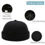 Bonnet Docker Été sans Bord Visiere Casquette Skullcap Travailleur Chapeau Fashion Réglable Casquette de Marinrier sans Visière