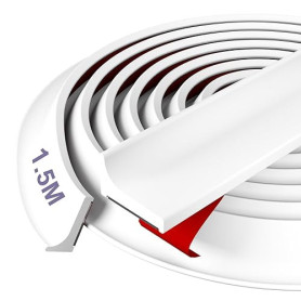 Hzetuu Seuil de Douche Barrage d'eau Silicone - Prime, Facile à Installer, Bloc d'eau de 12 MM, Idéal pour Les Salles de Bains,