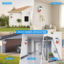 Cuteefun Detecteur de Mouvement Solaire, Alarme Détecteur Mouvement Exterieur avec 2 Télécommandes, Detecteur de Passage sans Fi