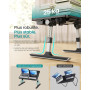 SONGMICS Table de Lit, Bureau Pliable, Plateau 56 x 40 cm, Inclinaison Continue à 120°, Hauteur Réglable, Porte-Gobelet, Support