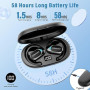 Conyat AI Ecouteur Traducteur Instantané, 58H Bluetooth 5.4 Ecouteurs sans Fil Open Ear avec 164 Langues, 3 en 1 Écouteur Traduc