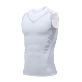 Smatstyle Débardeur de Compression Sport Débardeur Gainant Homme Gilet de Sport de Course sans Manches Running Fitness | Fitness