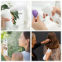 Funngy Applicateur Huile Cheveux,2 PCS Vaporisateur D'Eau et Flacon Applicateur Huile Cheveux Flacon Vide Rechargeable avec Grad