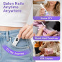 AOOHA Portatif Lampe UV Ongles Gel avec Support,Mini Rechargeable Lampe UV Sèche Ongles avec Affichage LED,Mini Lampe UV LED,Séc