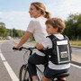 Dwitkul Harnais de Sécurité Moto Enfant Réglable avec Sac & Bandes Réfléchissantes, Ceinture Protection Moto Enfant Ajustable 2-