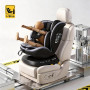 i-Size Siège Auto 360 Pivotant ISOFIX 40-150 cm, 0-12 ans, Dos à la route jusqu'à 105 cm, 5 Positions Inclinables, 0-36 kg (Noir
