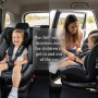 i-Size Siège Auto 360 Pivotant ISOFIX 40-150 cm, 0-12 ans, Dos à la route jusqu'à 105 cm, 5 Positions Inclinables, 0-36 kg (Noir