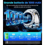 Montre Connectée Homme 1000mAh/IP68 Étanche/LED Lampe, 1.53" AMOLED Militaire Smartwatch Homme avec Appel Bluetooth, 123 Modes S