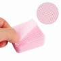 300pcs Coton Ongles Gel Non Pelucheux, Cleaner Degraissant Lingettes Vernis Semi Permanent - Rose