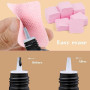 300pcs Coton Ongles Gel Non Pelucheux, Cleaner Degraissant Lingettes Vernis Semi Permanent - Rose