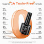 Modelones Base et Top Coat Vernis Semi Permanent Sans HEMA 2 x 10ml Top et Base Coat Semi Permanent Soak Off UV LED Vernis à Ong