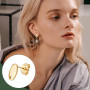 UNICRAFTALE 72pcs 6 styles Clou Boucles d'oreilles Plaqué Or 24 Carats Boucle D'oreilles Rond Tige Boucles d'oreilles avec écrou