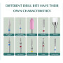 14 Pièces Forets à ongles, Embout Ponceuse Ongles, 3/32 lime à ongles diamant, Outils de nail art, Pour limer les ongle, enlever