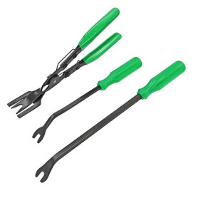 JNNJ 3 Pièces Outil Demontage Garniture Voiture, Pince à Dégrafer, Kit De Pinces à Dégrafer pour ôter Les Rivets Et Clips De Fix