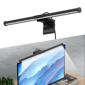 Meisax LED Lampe Écran PC, USB Monitor Light Bar avec Contrôle Tactile, 5 Luminosité et Température de Couleur Réglable, Soins O