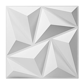 Art3d Lot de 20 panneaux muraux décoratifs 3D en PVC, 1,8 m², décoration murale intérieure en PVC, 30 x 30 cm,Blanc