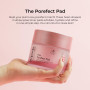 Yepoda The Porefect Pad, tampons toniques exfoliants à l’eau de rose, AHA, BHA & PHA, Exfoliation douce & raffermissant les pore