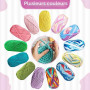 Lot de 3 pelotes de fil à crochet épais pour t-shirt avec crochet de 6 mm, parfait pour les projets de crochet, pour les débutan