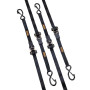 VEVOR Sangle à Cliquet Lot de 4 Sangles d'Arrimage Résistance à la Rupture Maximale 998 kg 0,025 x 4,6 m pour Sécuriser Cargaiso