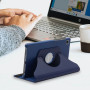 ebestStar - Coque pour Samsung Galaxy Tab A7 Lite 8.7 T220 T225, Etui Rotatif 360, Housse Protection PU Cuir, Bleu Foncé + Verre